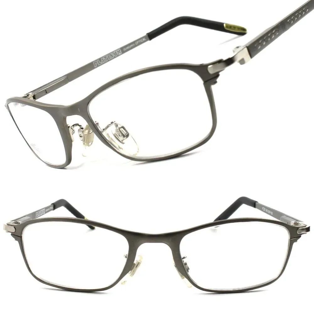 Upscale Hot Rectangle Optical  Mens Womens Eye Glasses Silver Frames